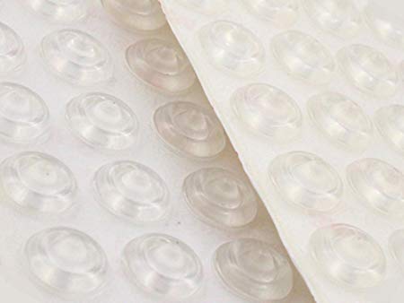 Clear Tiny 100 Pcs Self-Adhesive Rubber Jelly Noise Sound Dampening Buttons Bumpers Stop Protector Pads For Door Cabinets Drawers