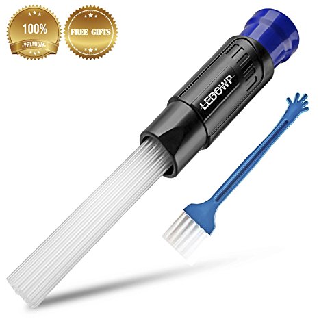 LEDOWP Dust Daddy Universal Vacuum Attachment, Dust Brush Pro Cleaner Dirt Remover As Seen on TV, Cleaning Tools for Vents Keyboards Drawers Car Tools Crafts Jewelry Plants Rattan