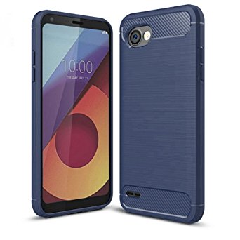 LG Q6 Case, LG G6  Case, LG Q6 Plus Case - Suensan TPU Shock Absorption Technology Raised Bezels Protective Case Cover for LG Q6 Mini (TPU Blue)