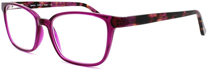 Sightline 6014 Purple Progressive Power Multifocus Reading Glasses with Premium Quality Acetate Frame and AR Coated Lenses
