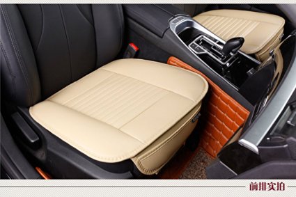 EDEALYN Soft PU leather Car seat cover universal protection Chair cushion Mat Pad No back of a chair,1pcs (Beige-N)