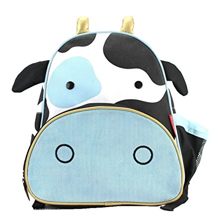 Skip Hop Zoo Little Kid and Toddler Backpack, Ages 2 , Multi Cheddar Cow