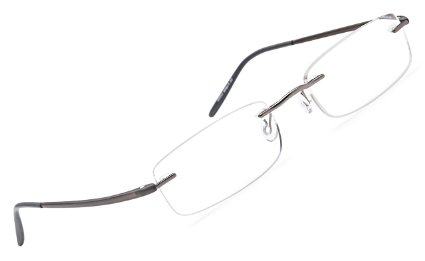 AV Minimalist Rimless Reading Glasses for Men and Women in Stainless Steel and TR90 Temple Arms for Maximum Comfort and Lightweight Fit  1.25 Magnification C1
