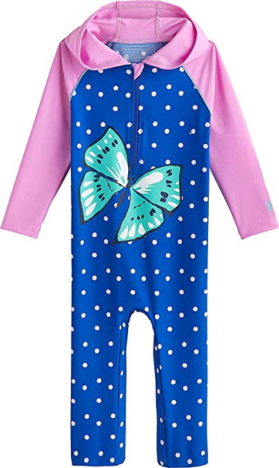 Coolibar UPF 50  Baby Hooded One Piece Swimsuit - Sun Protective