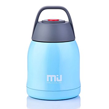 MIU COLOR 20 oz Food Jar Braised Beaker, Vacuum Insulated Stainless Steel Cooking Thermos, BPA Free leak proof, Aqua Blue