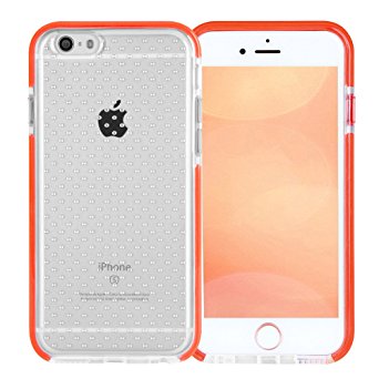 iPhone 6S Plus Case,FYY[Patent Shockproof][Military Material] Ultra Slim Fit Hybrid Clear Bumper Case Soft Silicone Gel Rubber Shockproof Impact Resistance Cover for iPhone 6S/6 Plus(5.5 inch) Orange