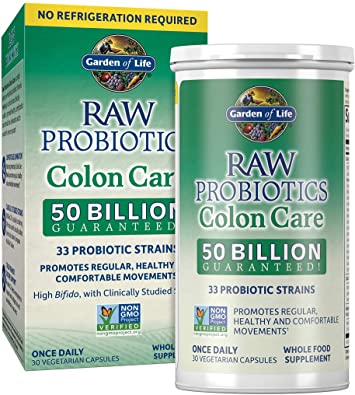 Garden of Life Raw Probiotics Colon Care (Shelf-Stable), 30 vcaps