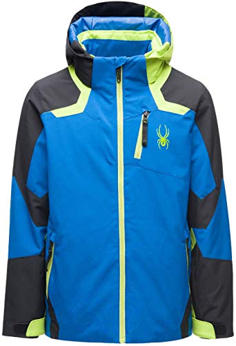 Spyder Boys Leader Jacket – Kids Full Zip Hooded Outdoor Winter Coat