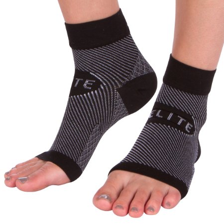 Plantar Fasciitis Support / Foot Compression Wrap (1 Pair) Best Arch / Heel Brace & Night Splint