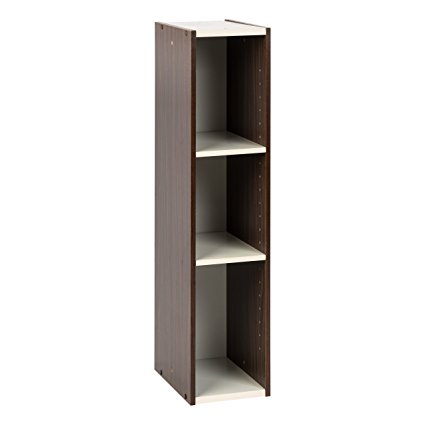 IRIS 8 x 34" Slim Space Saving Shelf, Walnut Brown