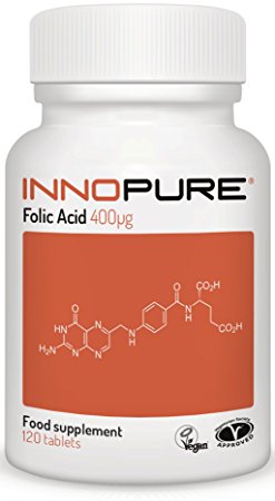 Folic Acid 400ug | Introductory Offer | One a Day Easy to Swallow Tablets, 4 Months Supply | Vegan, Vegetarian Society Approved