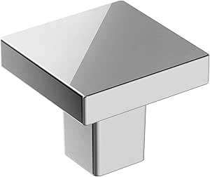 Amerock | Cabinet Knob | Polished Chrome | 1-3/16 inch (30 mm) Length | Monument | 1 Pack | Drawer Knob | Cabinet Hardware