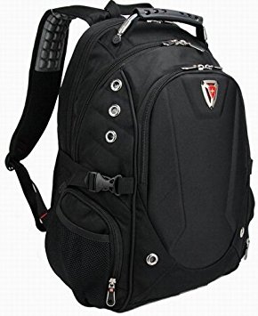 American Shield 16.6 inch Laptops backpack. with Audio Interface.notebook tablet computer,knapsack,rucksack bag for man woman travelling,camping,Hiking business and casual AS1630BZ15-Black