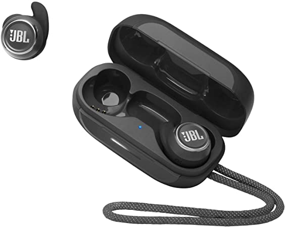 JBL Reflect Mini NC Waterproof True Wireless in-Ear Noise Cancelling Sport Headphones, Up to 21 Hours of Playback - Black, 6mm Drivers (JBLREFLMININCBLKAM)