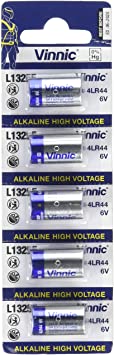 Vinnic A28PX 5 pcs 6V Replacement Alkaline Batteries (L1325, 4LR44)