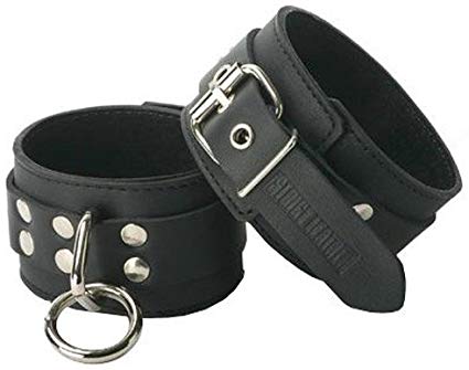 Strict Leather Suede Lined Bondage Cuffs, Ankle