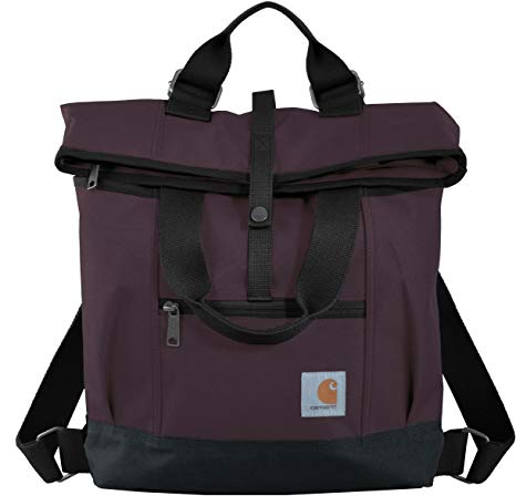 Carhartt Legacy Women's Hybrid Convertible Backpack Tote Bag, Wine