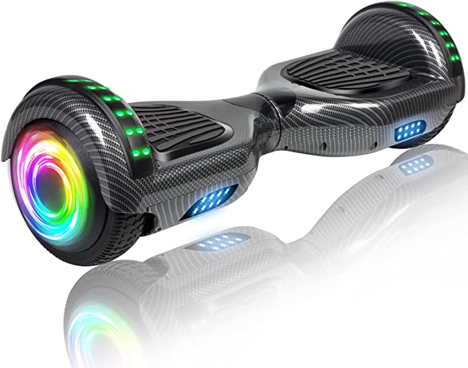 SISIGAD Hoverboard Smart Self Balancing Scooter,Hoverboard with Built-in Bluetooth Speaker and Lights, 6.5" Two-Wheels Hoverboard for Kids and Adults