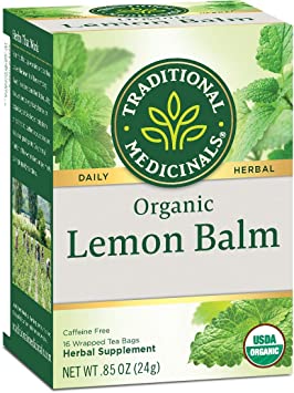 Traditional Medicinals Organic Teas Lemon Balm - 16 Tea Bags 3 pack