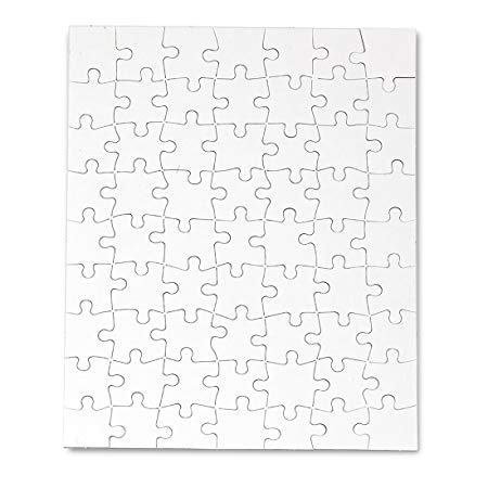 Hygloss Products Blank Jigsaw Puzzle – Compoz-A-Puzzle – 8.5 x 11 Inch - 63 Pieces, 4 Puzzles with Envelopes