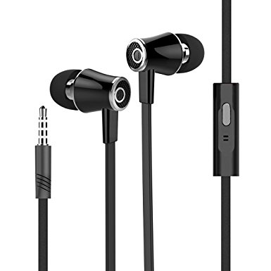 G-Cord In-Ear Stereo Headphones with Remote and Mic-Black