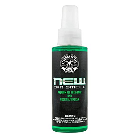 Chemical Guys AIR_101_04 Premium Air Freshener and Odor Eliminator with New Car Smell Scent (4 oz)