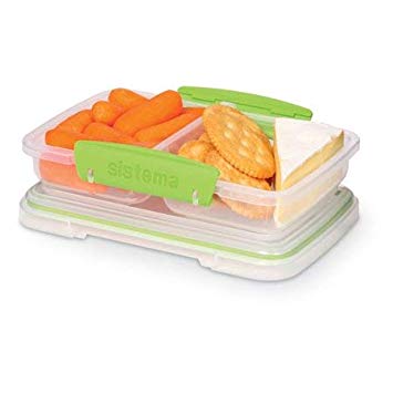 Sistema Small Split to Go Divided Snack Container, 9 Pack