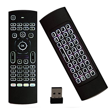 SZILBZ MX3 Pro Backlight Air Remote Mouse,Android TV Remote Control,IR learning Fly Air Remote Mouse For Smart TV Box.HTPC.IPTV.Pad.PS3/PS4. (MX3 )