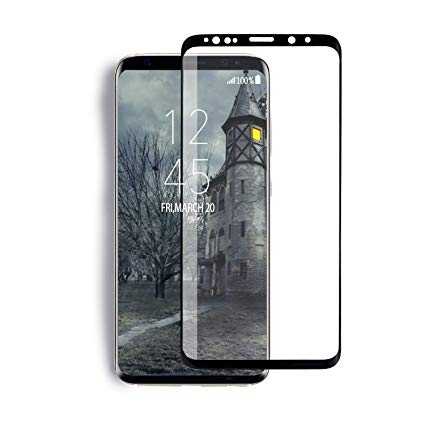 Galaxy S9 Screen Protector Glass,ELYAN Full Coverage Tempered Glass[3D Curved] [Anti-Scratch] [Anti-Bubble][High Definition] Tempered Glass Screen Protector Compatible Samsung Galaxy S9(5.8")