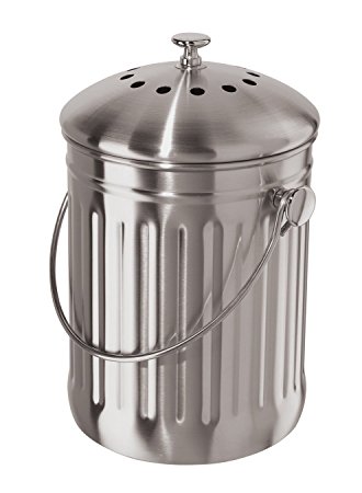 Oggi Stainless Steel Counter Composter with Charcoal Filter