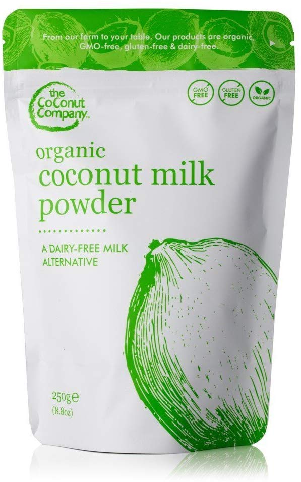 Organic Coconut Milk Powder 250g - Dairy-Free & Gluten-Free - Pure - Vegan - 65% Coconut Oil - Powdered Coconut Milk - high in lauric Acid
