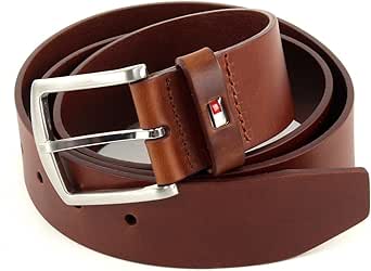 Tommy Hilfiger Mens New Denton 4.0 Belt, Brown (Dark Tan), 110 UK