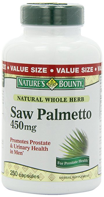 Nature's Bounty Natural Saw Palmetto 450mg, 250 Capsules (Pack of 2)