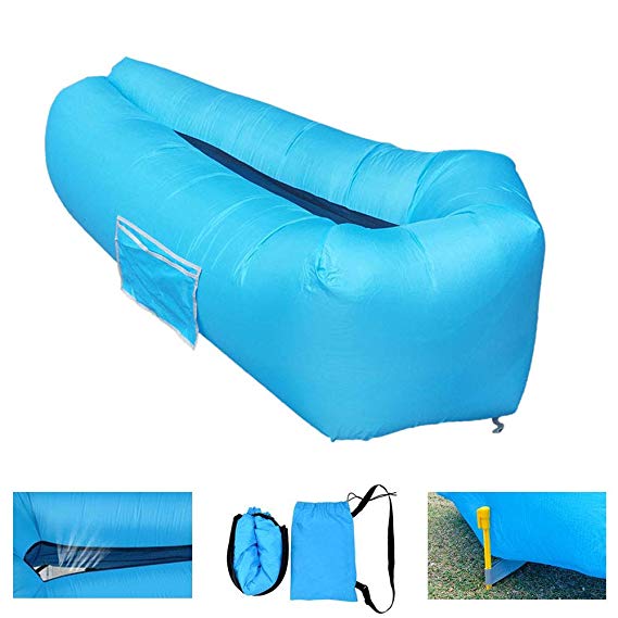 Inflatable Lounger Portable Hammock Air Sofa and Camping Chair Ideal Gift Inflatable Couch and Beach Chair for Picnics, Camping, Traveling and Festivals