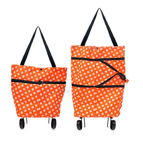 Vmoni Foldable Shopping Trolley Bag (Multi Color)
