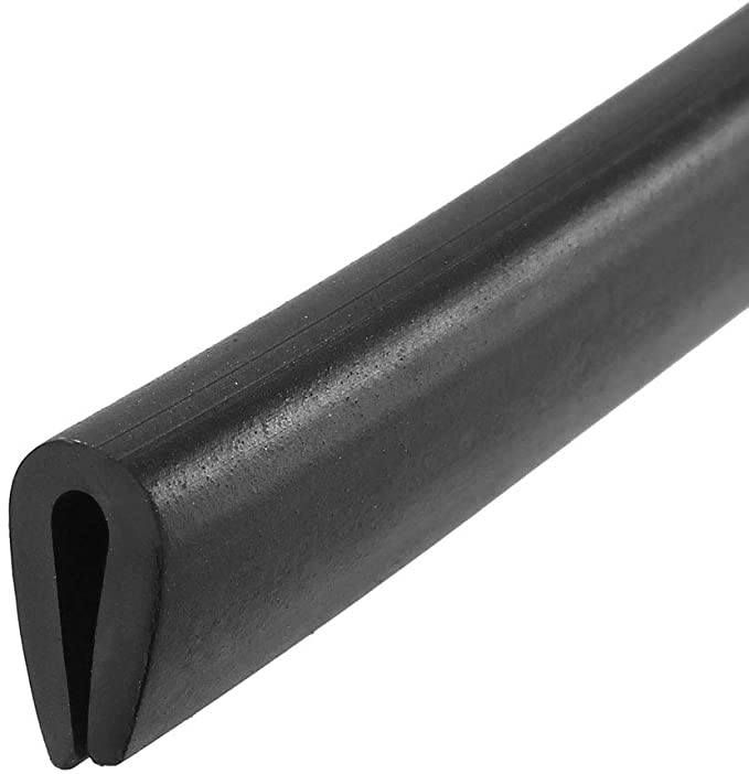 uxcell Edge Trim U Seal Black PVC Plastic U Channel Edge Protector Fits 1/16'' - 3/32'' Edge 10 Feet Length