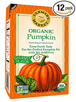Farmer's Market Organic Pumpkin Puree, 16 Ounce (Pack of 12)