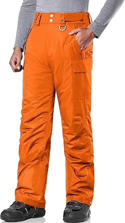 FREE SOLDIER Men's Waterproof Warm Snowboard Insulated Pants Winter Ski Snow Pants