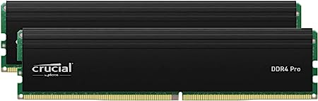 Crucial Pro RAM 64GB Kit (2x32GB) DDR4 3200MT/s (or 3000MT/s or 2666MT/s) Desktop Memory CP2K32G4DFRA32A