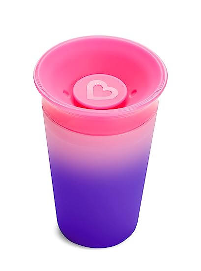 Munchkin Miracle 360 Color Changing Sippy Cup, 9 Oz (Pink, Plastic)