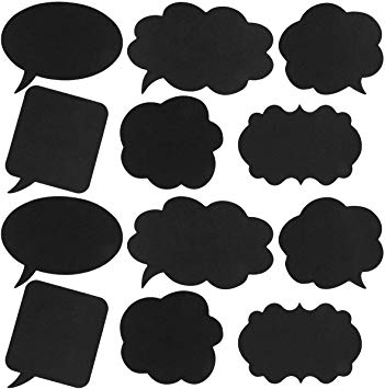 LUOEM 20PCS Chalkboard Sign Photo Booth Props DIY Funny Selfie Photo Props Cute Chalkboard Message Signs for Weddings Birthday Engagement Christmas Halloween Party Favors
