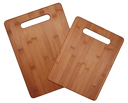 Totally Bamboo 20-2038 Bamboo Cutting Board Set, 2-Board Set