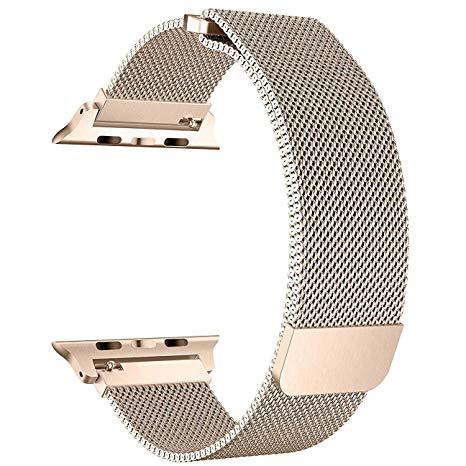GEOTEL Band Compatible Apple Watch 38mm Stainless Steel Mesh Milanese Loop with Adjustable Magnetic Closure Replacement iWatch Band for Apple Watch Series 3 2 1