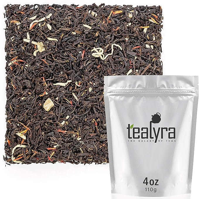 Tealyra - Hawaiian Earl Grey - Exotic Black Loose Leaf Tea with Pineapple amd Coconut - High Grown from Sri Lanka - Fresh Award Winning Tea - Medium Caffeine - 110g (4-ounce)