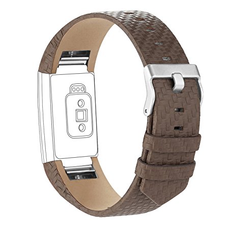 For Fitbit Charge 2 Bands, Genuine Leather Replacement Bands for Fitbit Charge 2