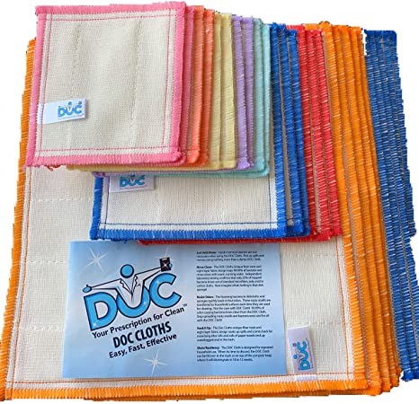 DOC Wood Fiber Cleaning Cloths Rags Super Variety Pack of 26