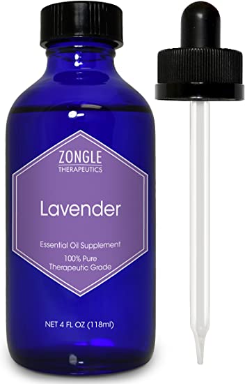 Zongle Lavender Essential Oil, Safe To Ingest, French, 4 Oz