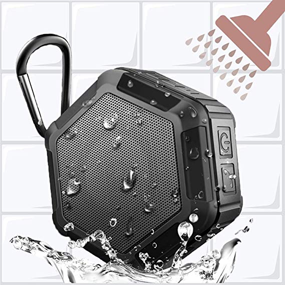 Mini Shower Bluetooth Speaker 5Watt,Rich Enhanced Bass,Louder HD Sound, Outdoor Sport IPX5 Waterproof