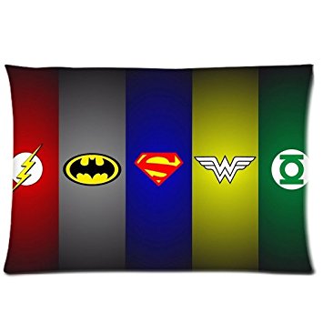 Justice League Superheroes Logos Pillowcases 20x26 Inch