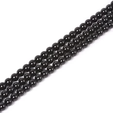 Natural Black Spinel 4mm Round Loose Beads 16 Inch for Jewelry Making Beads